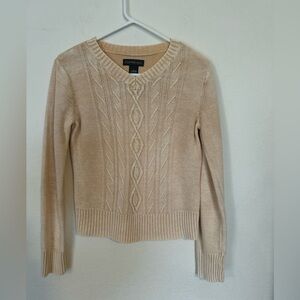 COPPER KEY Beige Cable Knit Sweater Large 11/13